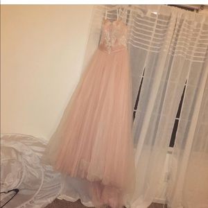 Blush wedding dress